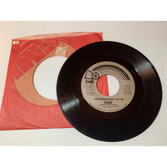 Dawn 45 RPM Vinyl Record "Tie A Yellow Ribbon Round The Ole Oak Tree" & "I Cant - Picture 3 of 5